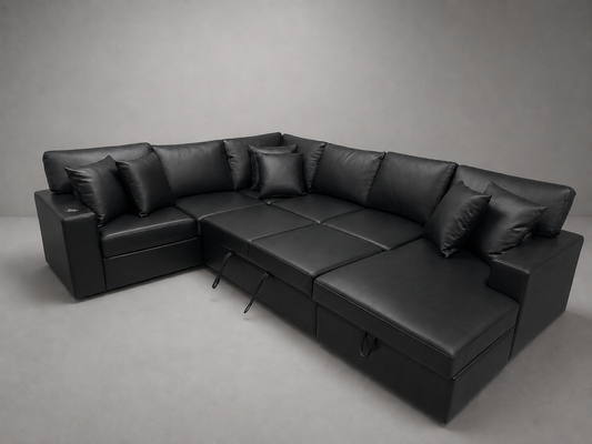 Modern U-Shape Sofa Bed with Storage