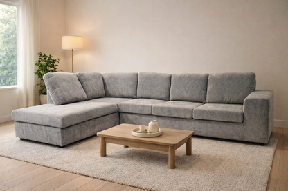 Luxe Comfort L-Shape Fabric Lounge