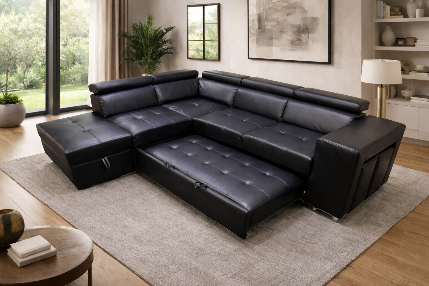 Divano leather Sofa bed