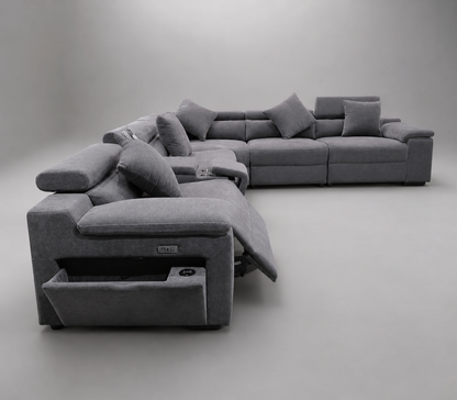Elysian Grey Corner electric Recliner Lounge
