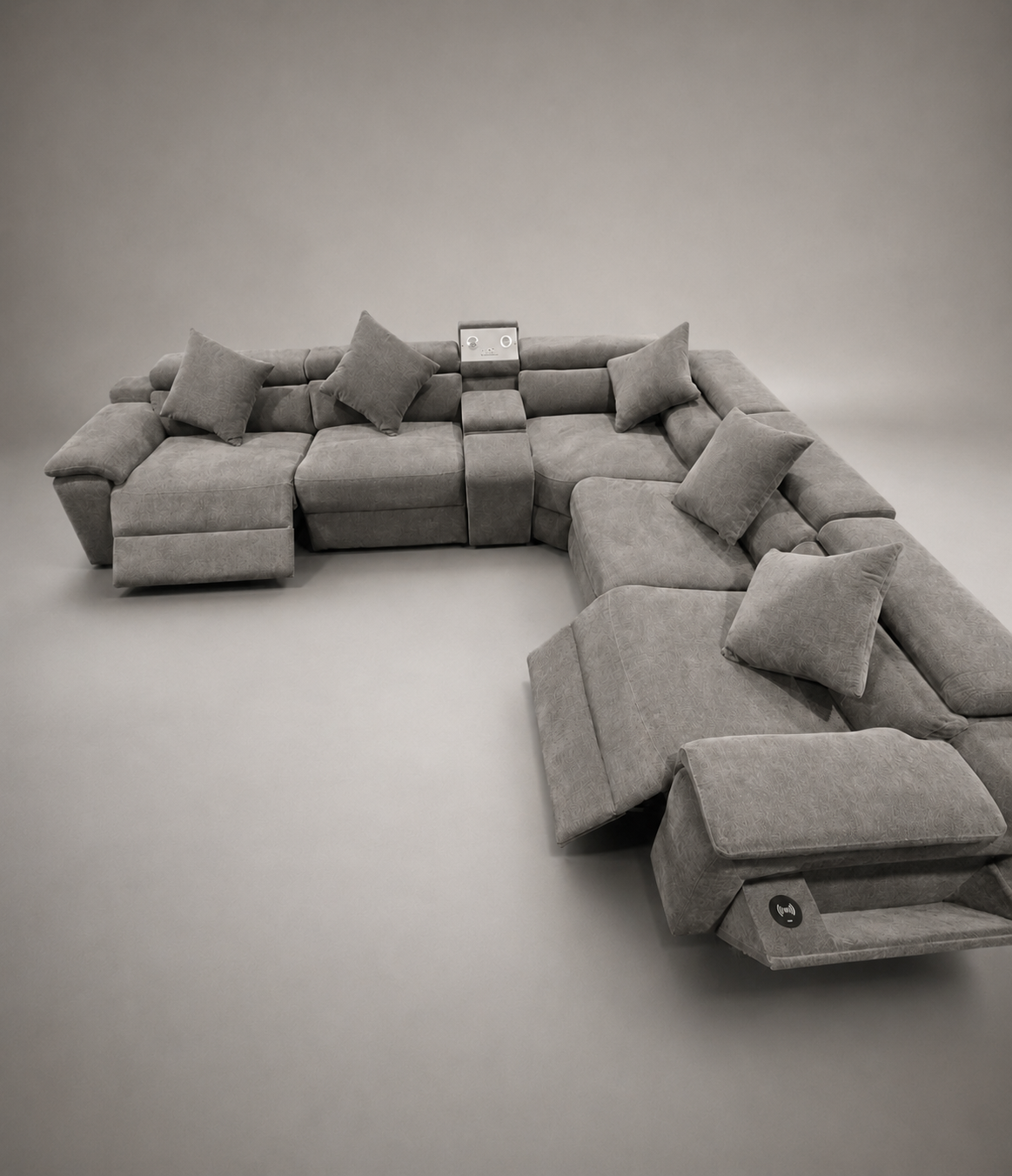 Elysian Grey Corner electric Recliner Lounge